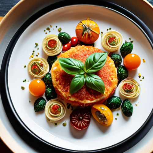 Home 6 **A vibrant, bustling Milanese restaurant scene. Modern take on Lombard cuisine, emphasis on seasonal ingredients. Focus on plate presentation and sustainable practices.** (Captures the modern Italian cuisine aspect)