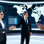 **

"A group of people collaborating in a virtual workspace within a stylized metaverse environment, fully clothed in modern, professional attire. They are interacting with digital interfaces and holographic projections. The scene is brightly lit and optimistic, showcasing teamwork and innovation. Perfect anatomy, correct proportions, natural poses, well-formed hands, proper finger count, natural body proportions. Safe for work, appropriate content, fully clothed, professional, family-friendly, high-quality rendering."

**