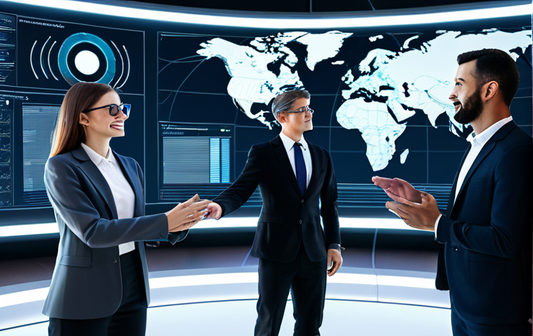 **
"A group of people collaborating in a virtual workspace within a stylized metaverse environment, fully clothed in modern, professional attire. They are interacting with digital interfaces and holographic projections. The scene is brightly lit and optimistic, showcasing teamwork and innovation. Perfect anatomy, correct proportions, natural poses, well-formed hands, proper finger count, natural body proportions. Safe for work, appropriate content, fully clothed, professional, family-friendly, high-quality rendering."
**